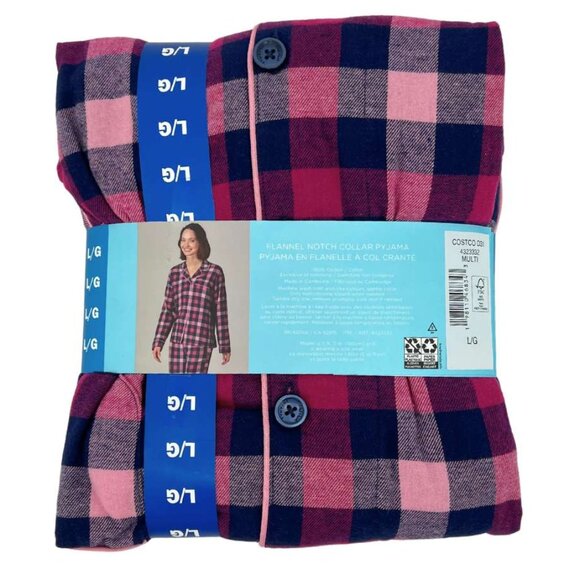 Bed Head Women's Pink & Purple Plaid Pyjama Set | Various Sizes - Picture 2 of 3